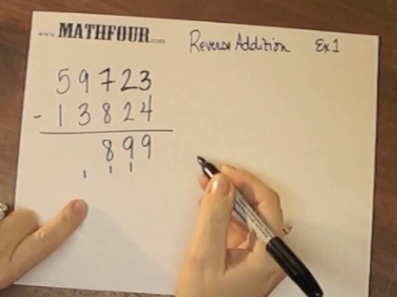 How to Subtract Using Reverse Addition