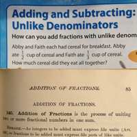 Adding Fractions – Then & Now