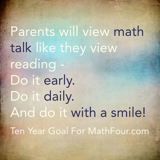 Will you be one of the parents who views math like reading?
