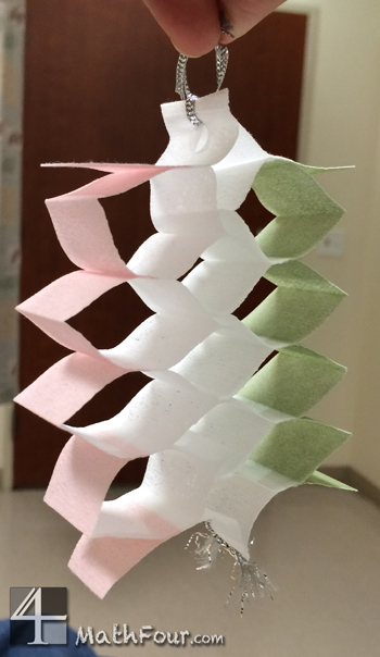 Check out the nifty ornaments made with blinds samples that show fun symmetry!