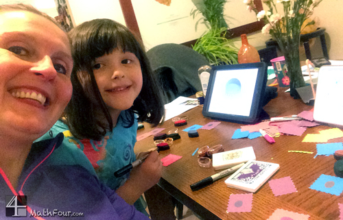 For her 100 Days of School project, Kate and I made 100 Pieces of Thumbprint Art!