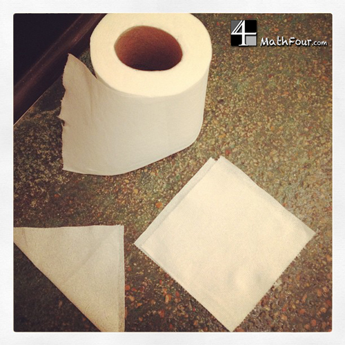 What can you ask about the math in toilet paper?