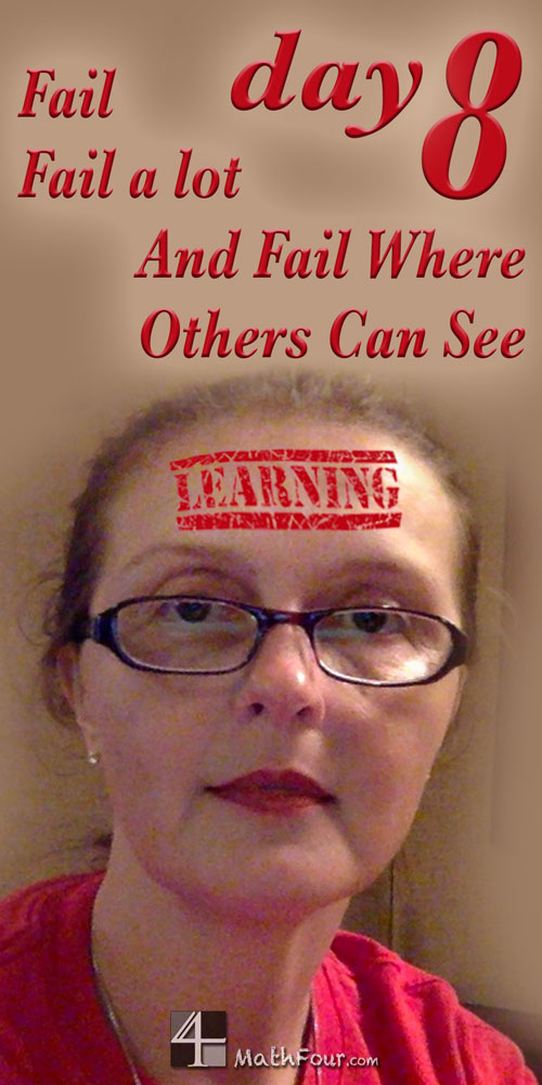 Being a failure is hard. Until you realize it's the only way to math learning. And the only way to help your kids get to math learning!