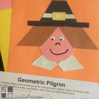 Thanksgiving Math Craft: Geometric Pilgrim