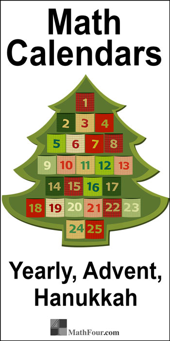 All calendars involve math. But some are more mathy than others. Do you have a math calendar? 