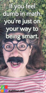 If you're feeling dumb, perhaps it's just the journey to smart!