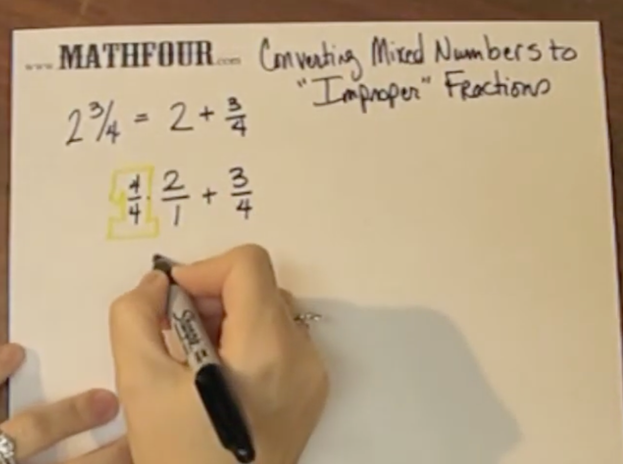 How to Convert Mixed Numbers to “Improper” Fractions