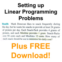 Linear Programming Problems – How to Set Them Up