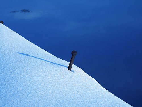 nail in snow